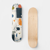 Abstract minimalistisch - aardtoon geometrisch persoonlijk skateboard (Voorkant)