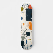 Abstract minimalistisch - aardtoon geometrisch persoonlijk skateboard (Voorkant)