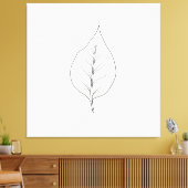 Abstract minimalistisch blad canvas afdruk (Insitu (Woonkamer))