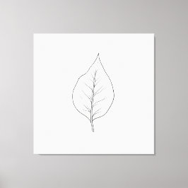 Abstract minimalistisch blad canvas afdruk