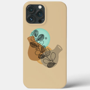 ABSTRACT MINIMALISTISCH BOHEMISCH MET ZWARTE LEAF Case-Mate iPhone CASE