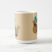 ABSTRACT MINIMALISTISCH BOHEMISCH MET ZWARTE LEAF KOFFIEMOK (Center)