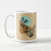 ABSTRACT MINIMALISTISCH BOHEMISCH MET ZWARTE LEAF KOFFIEMOK (Links)