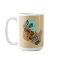 ABSTRACT MINIMALISTISCH BOHEMISCH MET ZWARTE LEAF