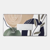 Abstract minimalistisch botanisch bureaumat (Keyboard & Muis)