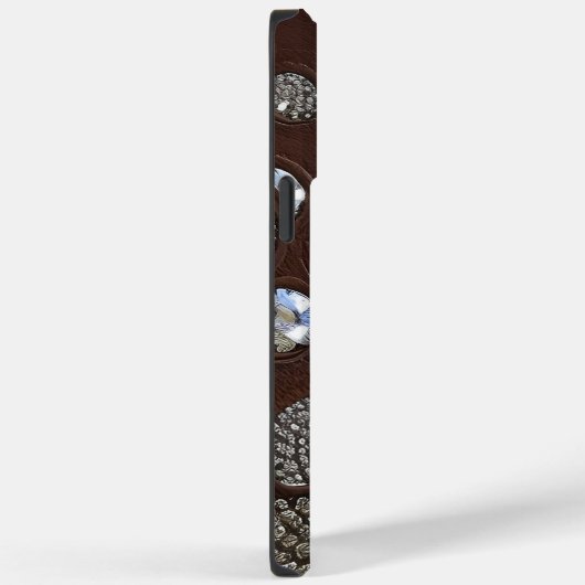 Abstract minimalistisch gepersonaliseerd faux-lede Case-Mate iPhone case (Achterkant / Rechts)