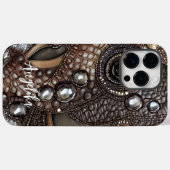 Abstract minimalistisch gepersonaliseerd faux-lede Case-Mate iPhone case (Achterkant (horizontaal))