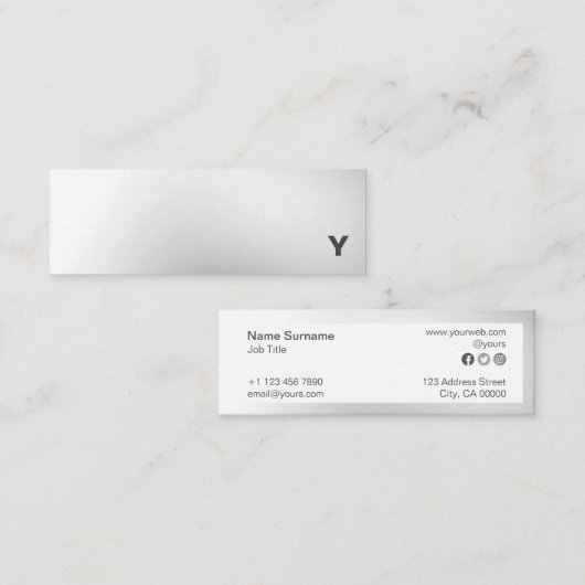 Abstract minimalistisch gradiënt Mini Visitekaartj Mini Visitekaartje (Voorkant / Achterkant)