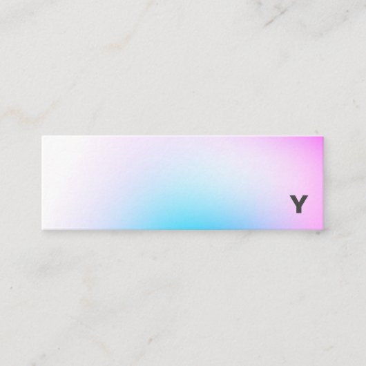Abstract minimalistisch gradiënt Mini Visitekaartj Mini Visitekaartje (Voorkant)
