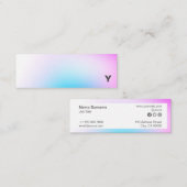 Abstract minimalistisch gradiënt Mini Visitekaartj Mini Visitekaartje (Voorkant / Achterkant)