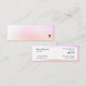 Abstract minimalistisch gradiënt Mini Visitekaartj Visitekaartje (Voorkant / Achterkant)