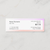 Abstract minimalistisch gradiënt Mini Visitekaartj Visitekaartje (Achterkant)