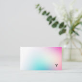 Abstract minimalistisch Holo Gradiënt Visitekaartj Visitekaartje (Staand voorkant)