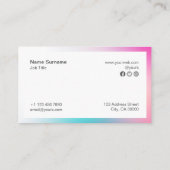 Abstract minimalistisch Holo Gradiënt Visitekaartj Visitekaartje (Achterkant)