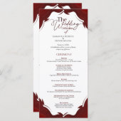 Abstract minimalistisch huwelijksprogramma programmakaart (Voorkant / Achterkant)