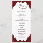 Abstract minimalistisch huwelijksprogramma programmakaart (Voorkant)