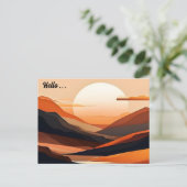 Abstract Minimalistisch Landschap Briefkaart (Staand voorkant)