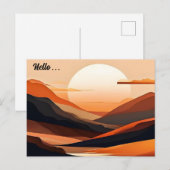 Abstract Minimalistisch Landschap Briefkaart (Voorkant / Achterkant)