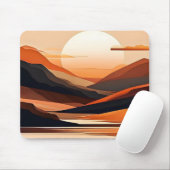 Abstract Minimalistisch Landschap Muismat (Met muis)