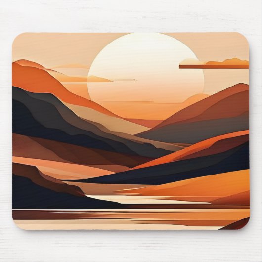 Abstract Minimalistisch Landschap Muismat (Voorkant)