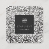 Abstract minimalistisch schoonheidssalon Visitekaa Vierkante Visitekaartje (Voorkant)