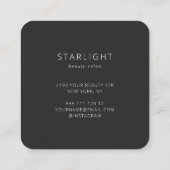 Abstract minimalistisch schoonheidssalon Visitekaa Vierkante Visitekaartje (Achterkant)