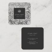 Abstract minimalistisch schoonheidssalon Visitekaa Vierkante Visitekaartje (Voorkant / Achterkant)