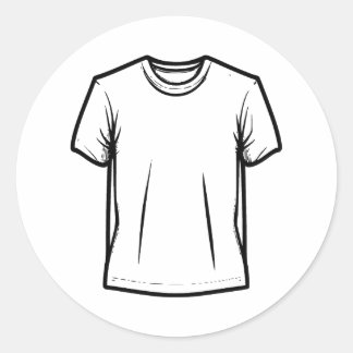 Abstract minimalistisch T-Shirt silhouet Ronde Sticker