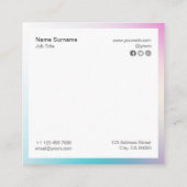 Abstract minimalistisch Visitekaartje verloopkwadr (Achterkant)
