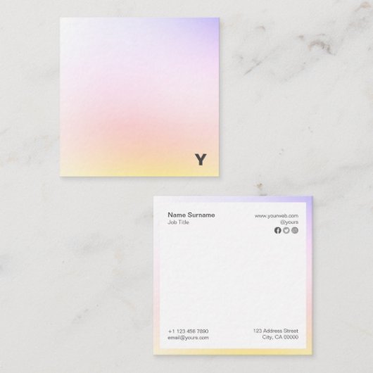 Abstract minimalistisch Visitekaartje verloopkwadr (Voorkant / Achterkant)