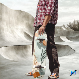 Abstract minimalistisch - zacht aards organisch on persoonlijk skateboard