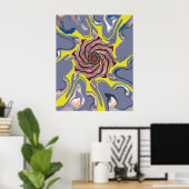 ABSTRACT MINIMALISTISCHE HEDENDAAGSE CHIC TEXTUUR POSTER (Thuiskantoor)