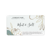 Abstract Mint Green Natural Soap Label (Voorkant)