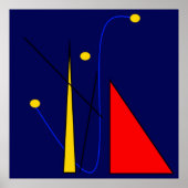Abstract Miro geïnspireerd Poster (Voorkant)