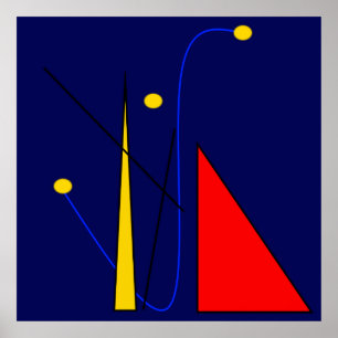 Abstract Miro geïnspireerd Poster