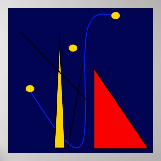 Abstract Miro geïnspireerd Poster (Voorkant)