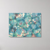 Abstract Mixed Media in Teal Aqua and Rust Canvas Afdruk (Voorkant)