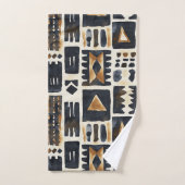 Abstract modderlakenpatroon bad handdoek (Handdoek)