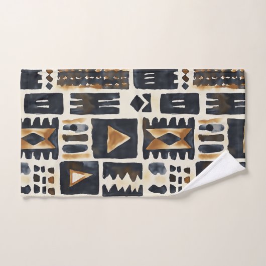 Abstract modderlakenpatroon bad handdoek (Handdoek)