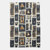 Abstract modderlakenpatroon theedoek (Verticaal)