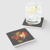 abstract mode kleurrijk onderzetter van steenmarme (Zijkant)