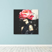 Abstract Mode portret Canvas Afdruk (Insitu (Houten vloer))