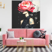 Abstract Mode portret Canvas Afdruk (Insitu (Woonkamer))