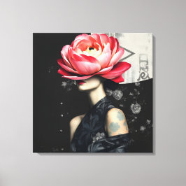 Abstract Mode portret Canvas Afdruk