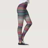Abstract modelontwerp met tribale strips leggings (Rechts)