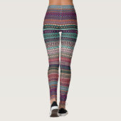 Abstract modelontwerp met tribale strips leggings (Achterkant)