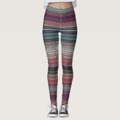 Abstract modelontwerp met tribale strips leggings (Voorkant)
