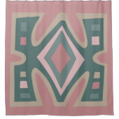 Abstract modern Afrikaans deco boho patroon Douchegordijn (Voorkant)