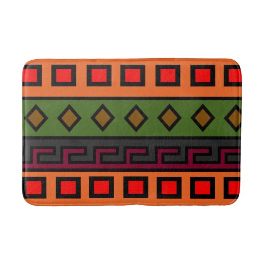 Abstract modern Afrikaans kleurrijk patroon Badmat (Voorkant)
