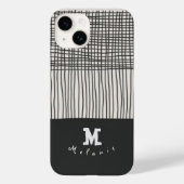 Abstract modern art minimal Monogram retro Case-Mate iPhone Case (Achterkant)